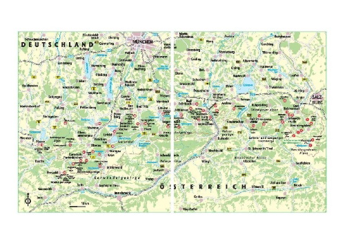 Buchcover und Innenansicht für das Buch: Wandertouren für Senioren. 44 Routen zwischen Berchtesgaden & Füssen plus Routen für Rollstuhl und Rollator. Auch für Kinderwagen geeignet.