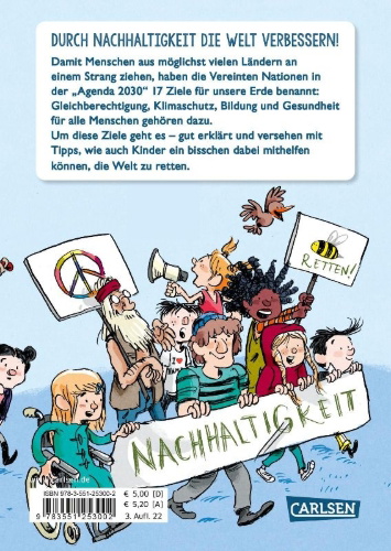 Buchcover und Innenansicht für das Buch: Für Weltretter: 17 Ziele für unsere Erde