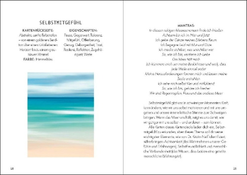Buchcover und Innenansicht für das Buch: Sea Soul Journeys Oracle Cards