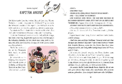 Buchcover und Innenansicht für das Buch: Juli und August - Krokodil über Bord