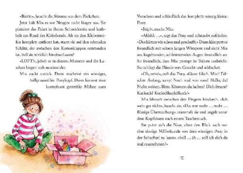 Buchcover und Innenansicht für das Buch: Pippa Pocket - Das Kleinhorn in meiner Hosentasche