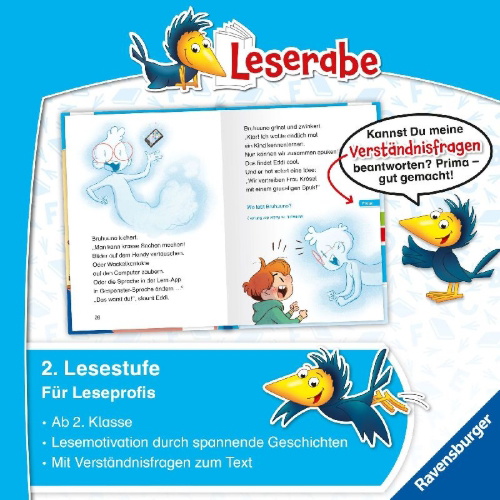 Buchcover und Innenansicht für das Buch: Leserabe 2. Lesestufe - Handy-Spuk in der Schule