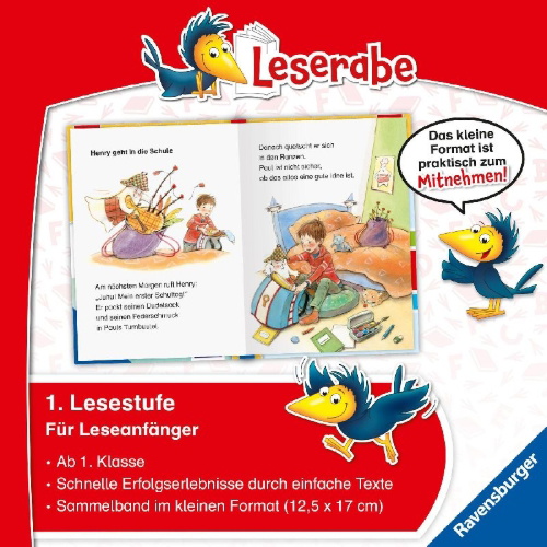 Buchcover und Innenansicht für das Buch: Leserabe Sonderausgaben - Abenteuerliche Erstlesegeschichten von Detektiven und Schulfreunden