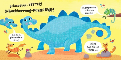 Buchcover und Innenansicht für das Buch: Welcher Popo war das? Das Dino-Pupskonzert