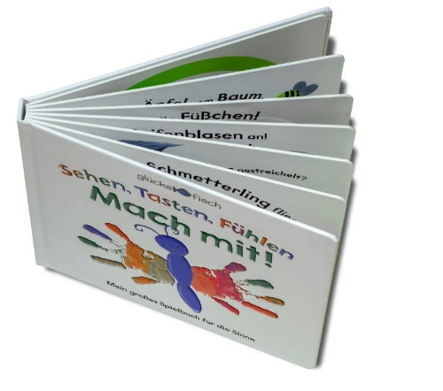 Buchcover und Innenansicht für das Buch: See, Touch, Feel: Create