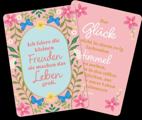 Buchcover und Innenansicht für das Buch: Kartenset: Gute-Laune-Mantras