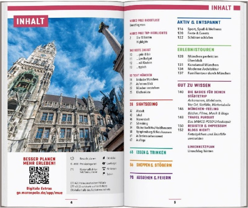 Buchcover und Innenansicht für das Buch: MARCO POLO Reiseführer München