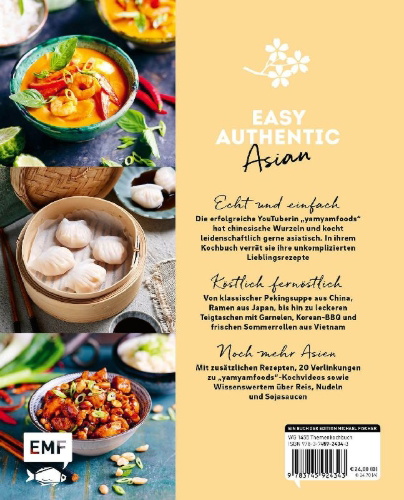 Buchcover und Innenansicht für das Buch: Yamyamfoods - Einfach asiatisch kochen