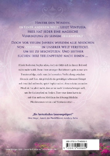 Buchcover und Innenansicht für das Buch: Die Seelenpferde von Ventusia, Band 3 - Sturmmädchen