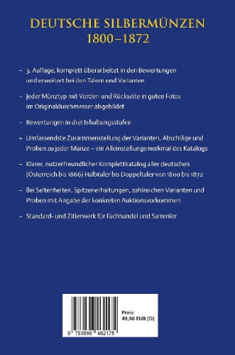 Buchcover und Innenansicht für das Buch: Deutsche Silbermünzen 1800-1872
