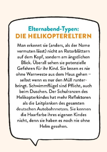 Buchcover und Innenansicht für das Buch: Survival Guide für den Elternabend