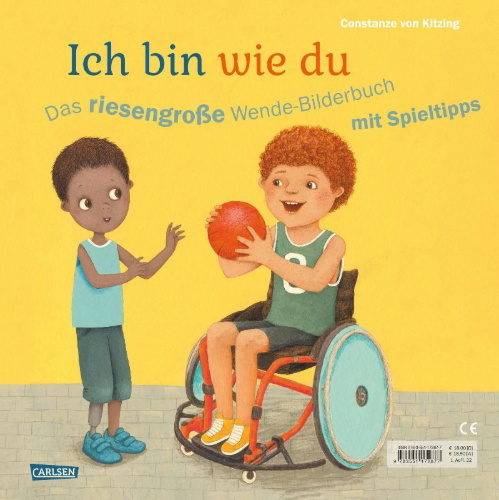 Buchcover und Innenansicht für das Buch: Ich bin anders als du - Ich bin wie du: Das riesengroße Wende-Bilderbuch mit Spieltipps