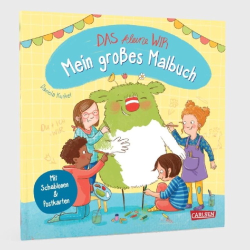 Buchcover und Innenansicht für das Buch: Das kleine WIR: Mein großes Malbuch
