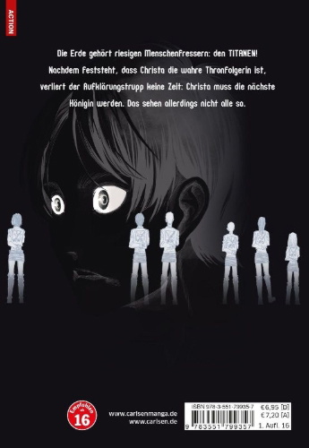 Buchcover und Innenansicht für das Buch: Shingeki no Kyojin