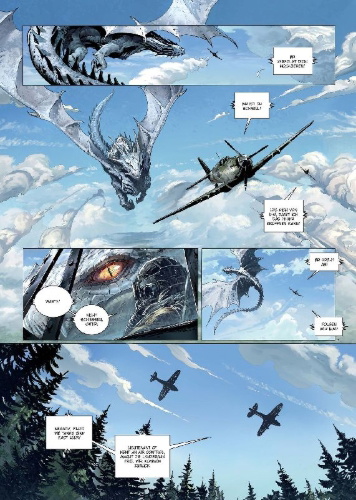 Buchcover und Innenansicht für das Buch: Guerres et Dragons 1