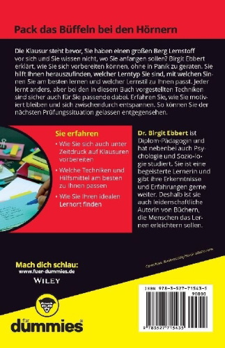 Buchcover und Innenansicht für das Buch: Effektiver Lernen für Dummies
