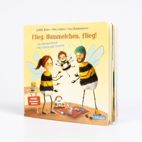 Buchcover und Innenansicht für das Buch: Flieg, Hummelchen, flieg!