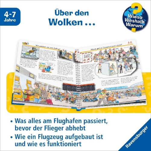 Buchcover und Innenansicht für das Buch: Wieso? Weshalb? Warum?, Band 20: Alles über Flugzeuge