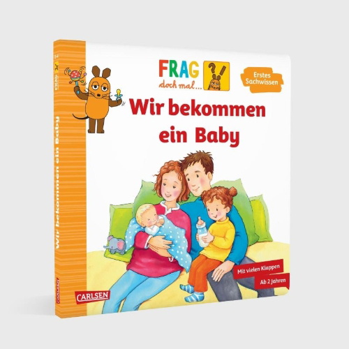 Buchcover und Innenansicht für das Buch: Frag doch mal ... die Maus: Wir bekommen ein Baby