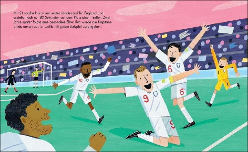 Buchcover und Innenansicht für das Buch: Harry Kane - Little People, BIG DREAMS (Deutsche Ausgabe)