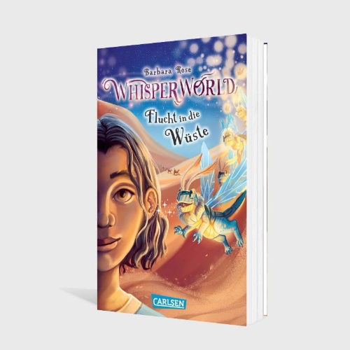 Buchcover und Innenansicht für das Buch: Whisperworld 2: Flucht in die Wüste