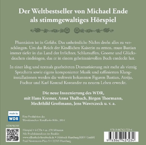 Buchcover und Innenansicht für das Buch: Die unendliche Geschichte - Das Hörspiel