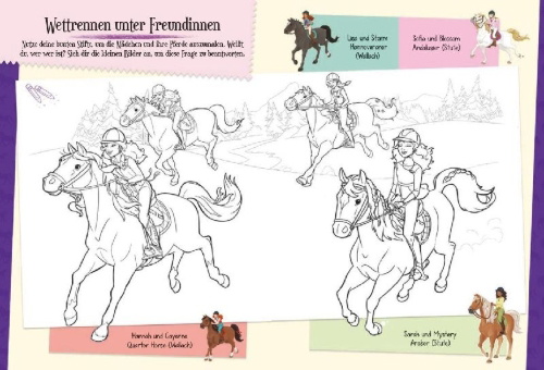 Buchcover und Innenansicht für das Buch: SCHLEICH® Horse Club - Mein Hausaufgabenheft