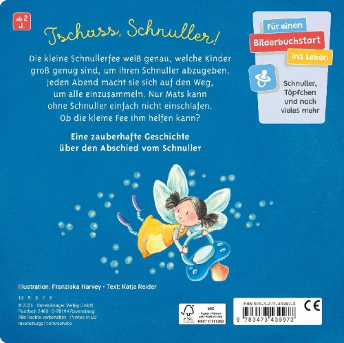 Buchcover und Innenansicht für das Buch: Hallo, kleine Schnullerfee!