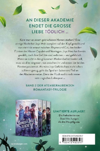 Buchcover und Innenansicht für das Buch: The Romeo & Juliet Society, Band 2 - Schlangenkuss