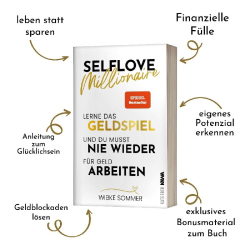 Buchcover und Innenansicht für das Buch: Selflove Millionaire