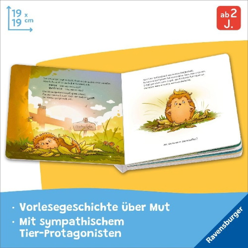 Buchcover und Innenansicht für das Buch: Wenn kleine Igel mutig sind