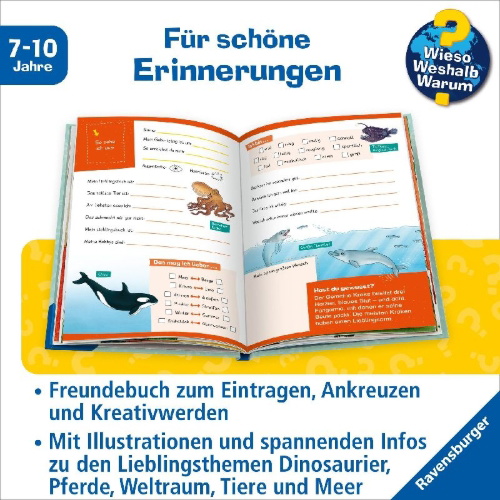 Buchcover und Innenansicht für das Buch: Wieso? Weshalb? Warum? Meine Schulfreunde