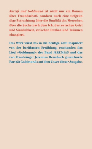 Buchcover und Innenansicht für das Buch: Narziß und Goldmund