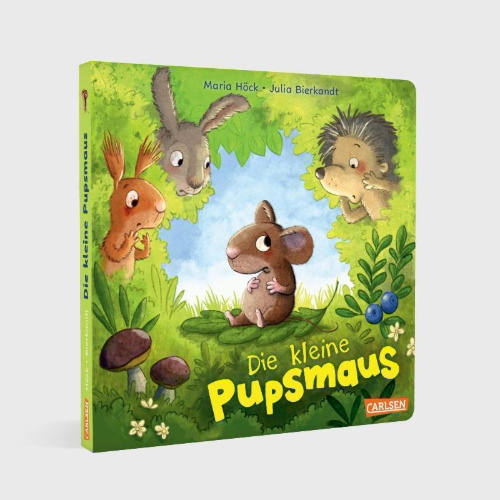 Buchcover und Innenansicht für das Buch: Die kleine Pupsmaus