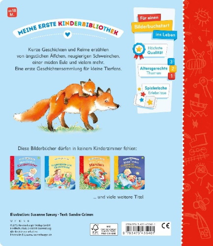 Buchcover und Innenansicht für das Buch: Meine ersten Tiergeschichten