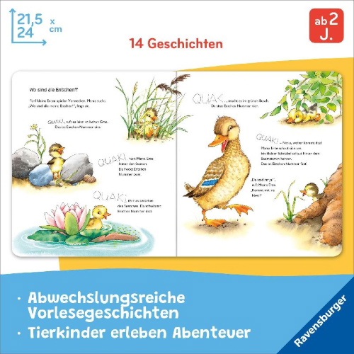 Buchcover und Innenansicht für das Buch: Meine ersten Tiergeschichten