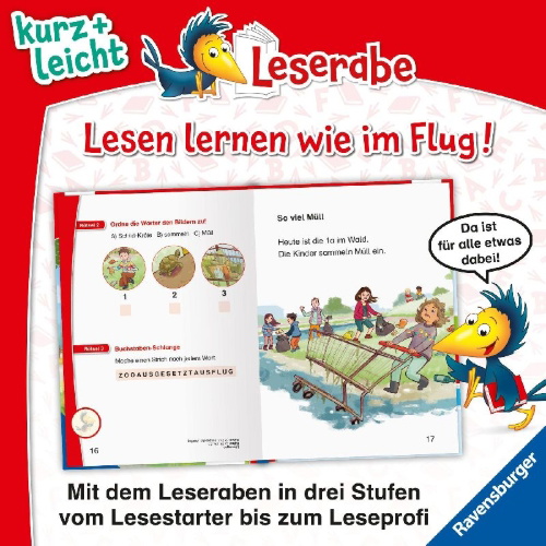 Buchcover und Innenansicht für das Buch: Leserabe 1. Lesestufe Kurz und leicht - Schulgeschichten