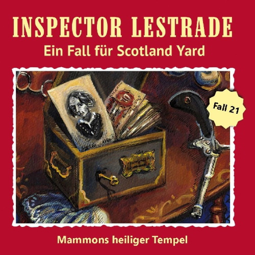 Buchcover und Innenansicht für das Buch: Inspector Lestrade - ein Fall für Scotland Yard CD 21: Mammons heiliger Tempel