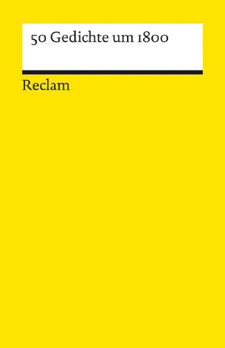 Buchcover und Innenansicht für das Buch: 50 Gedichte um 1800