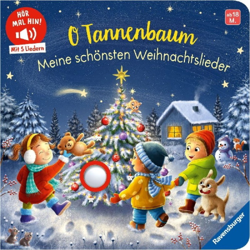 Buchcover und Innenansicht für das Buch: Hör mal hin - O Tannenbaum: Meine schönsten Weihnachtslieder