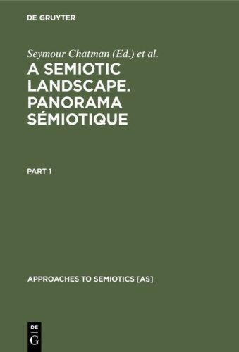 Buchcover und Innenansicht für das Buch: A Semiotic Landscape. Panorama sémiotique