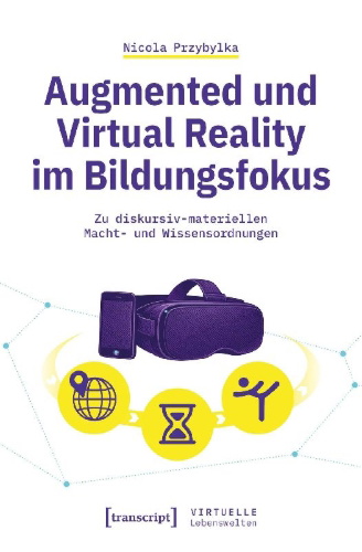 Buchcover und Innenansicht für das Buch: Augmented und Virtual Reality im Bildungsfokus