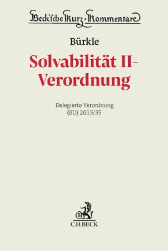 Buchcover und Innenansicht für das Buch: Solvabilität II-Verordnung