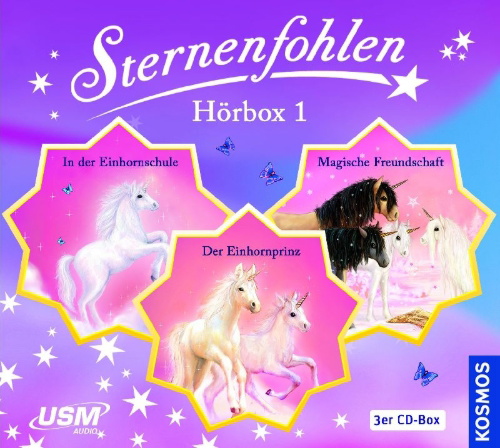 Buchcover und Innenansicht für das Buch: Die große Sternenfohlen Hörbox Folgen 1-3 (3 Audio CDs)