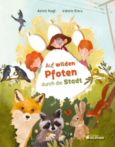 Buchcover und Innenansicht für das Buch: Auf wilden Pfoten durch die Stadt