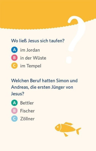 Buchcover und Innenansicht für das Buch: Was weißt du von der Erstkommunion? Der Quizblock