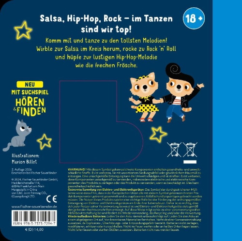 Buchcover und Innenansicht für das Buch: Mes musiques pour danser