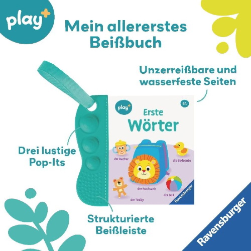 Buchcover und Innenansicht für das Buch: Play+ flip&pop Erste Wörter - ab 6 Monate