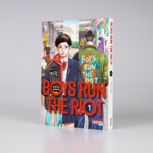 Buchcover und Innenansicht für das Buch: Boys Run the Riot