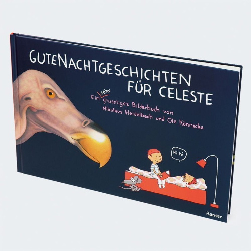Buchcover und Innenansicht für das Buch: Gutenachtgeschichten für Celeste
